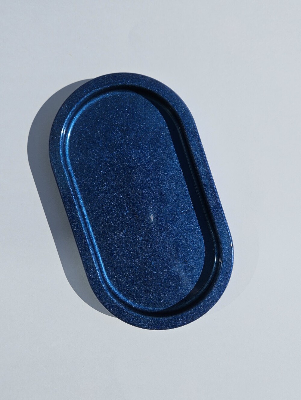 Handmade Dark Blue Resin Trinket Tray Goth Witchy Decor Fathers Day Gift Spooky